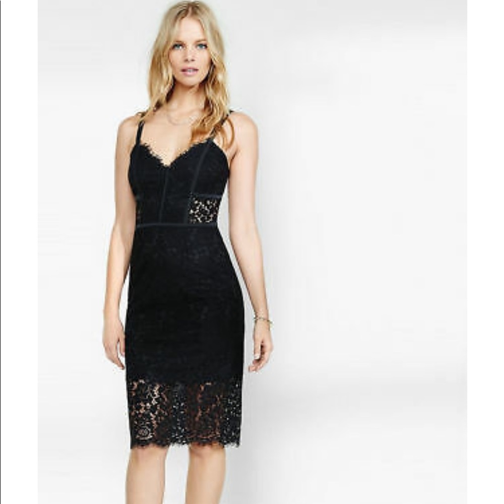 Express Lace Midi Dress